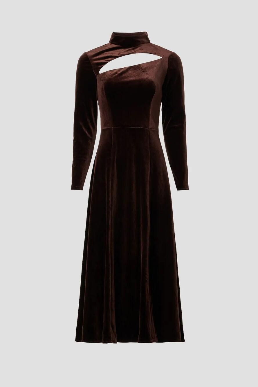 Rene Ruiz Collection Velvet Midi Dress
